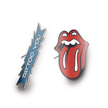 ROLLING STONES ローリングストーンズ (来日 35周年 記念 ) - TATTOO YOU / 4個セット / バッジ 【公式 / オフィシャル】