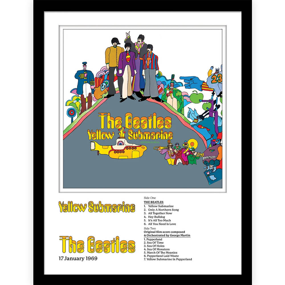 THE BEATLES ビートルズ (結成 65周年 ) - Yellow Submarine / インテリア額 【公式 / オフィシャル】
