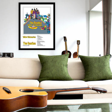 THE BEATLES ビートルズ (結成 65周年 ) - Yellow Submarine / インテリア額 【公式 / オフィシャル】