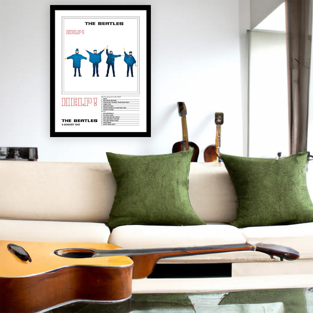 THE BEATLES ビートルズ (結成 65周年 ) - Help! / インテリア額 【公式 / オフィシャル】