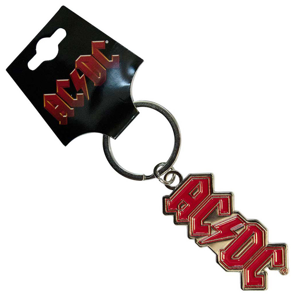 AC/DC エーシーディーシー (Back in Black 45周年 ) - Logo / キーホルダー 【公式 / オフィシャル】