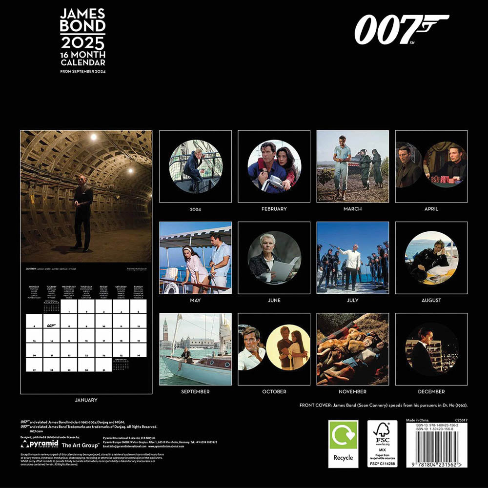 
                  
                    【廃番ラスト販売/特別価格】JAMES BOND ジェームズボンド - JAMES BOND / 2025年 / カレンダー・ダイアリー 【公式 / オフィシャル】
                  
                