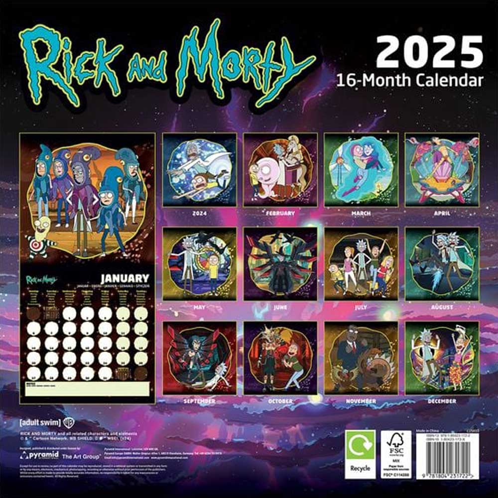 
                  
                    【廃番ラスト販売/特別価格】RICK AND MORTY リックアンドモーティ - CALENDAR 2025 / カレンダー・ダイアリー 【公式 / オフィシャル】
                  
                
