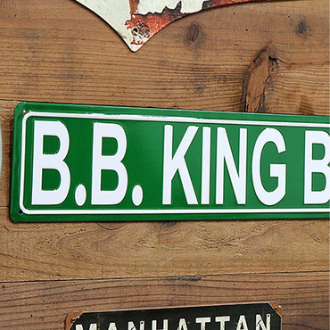B.B.KING ビービーキング (生誕 100年 ) - Street Sign / インテリア雑貨