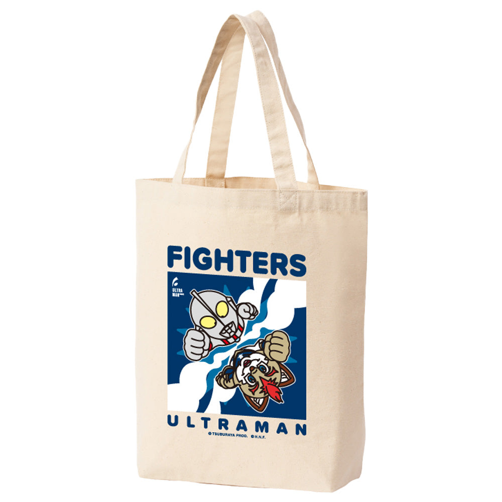 ULTRAMAN ウルトラマン (シリーズ 60周年 ) - ウルトラマン2024×北海道日本ハムファイターズコラボ / デフォルメ / トートバッグ