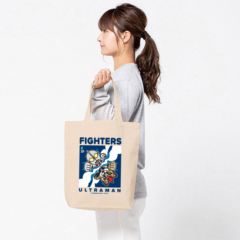 ULTRAMAN ウルトラマン (シリーズ 60周年 ) - ウルトラマン2024×北海道日本ハムファイターズコラボ / デフォルメ / トートバッグ