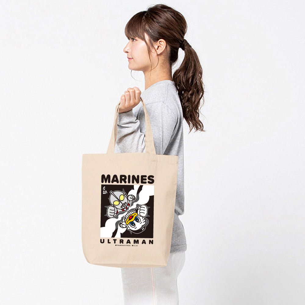 ULTRAMAN Ultraman (Series 60th Anniversary) - Ultraman 2024 x Chiba Lotte Marines Collaboration / Deformed / Tote Bag