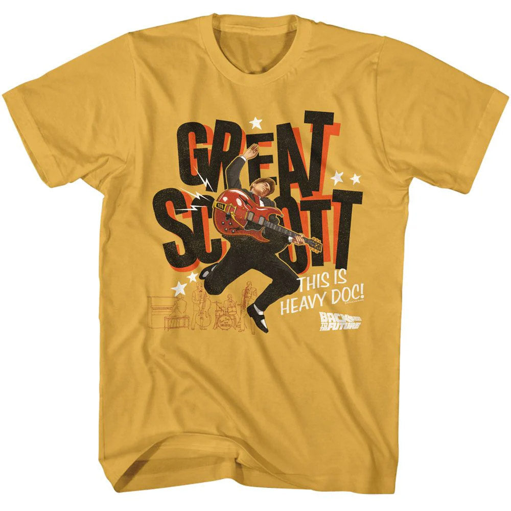 【予約商品】 BACK TO THE FUTURE バックトゥザフューチャー (劇場公開 40周年 ) - GREAT SCOTT GUITAR PLAYING / Tシャツ / メンズ 【公式 / オフィシャル】