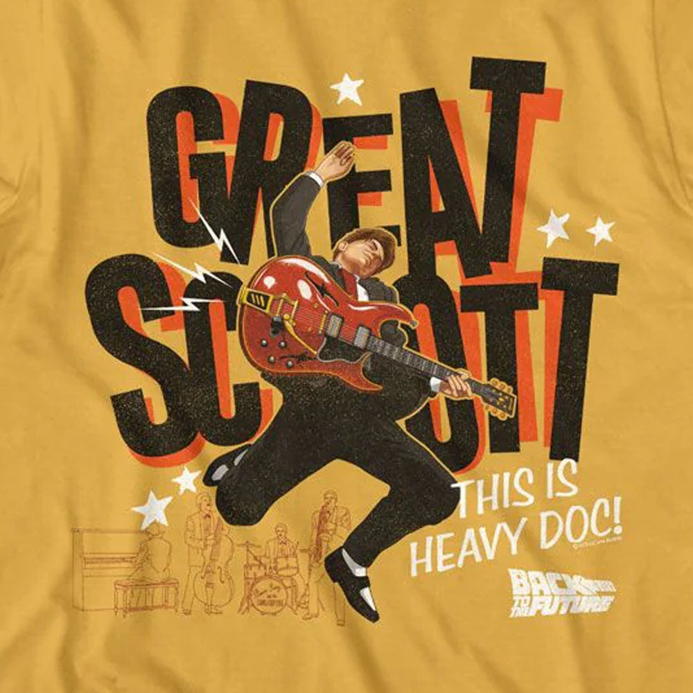 【予約商品】 BACK TO THE FUTURE バックトゥザフューチャー (劇場公開 40周年 ) - GREAT SCOTT GUITAR PLAYING / Tシャツ / メンズ 【公式 / オフィシャル】