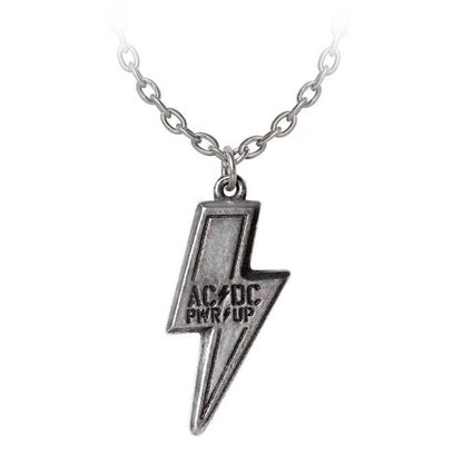 AC/DC エーシーディーシー (Back in Black 45周年 ) - PWR/UP FLASH LOGO / Alchemy（ブランド) / ネックレス 【公式 / オフィシャル】