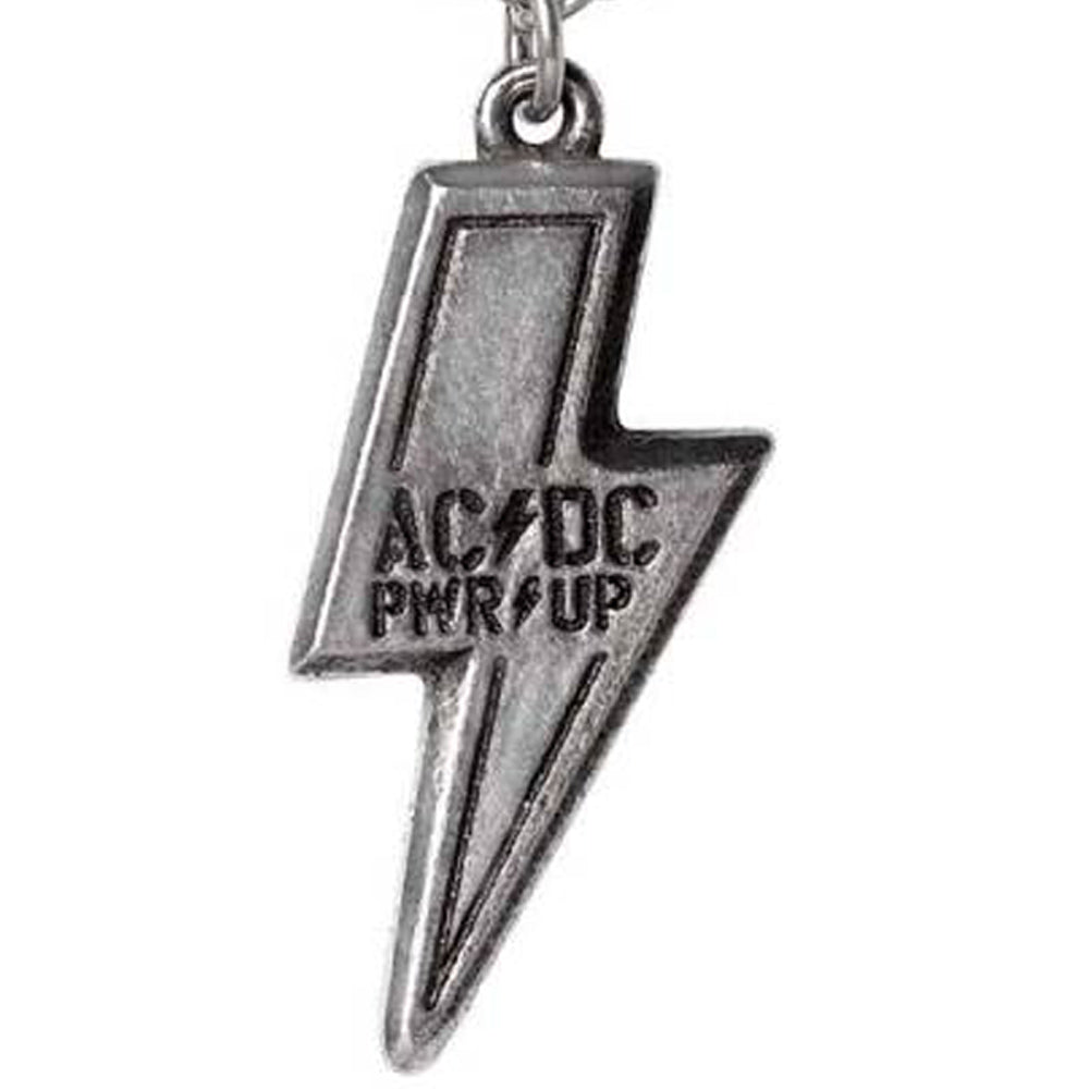 AC/DC エーシーディーシー (Back in Black 45周年 ) - PWR/UP FLASH LOGO / Alchemy（ブランド) / ネックレス 【公式 / オフィシャル】