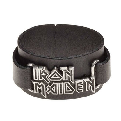IRON MAIDEN アイアンメイデン (結成 50周年 ) - LOGO / Alchemy（ブランド) / リストバンド 【公式 / オフィシャル】