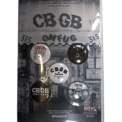 CBGB シービージービー - Logos / 5個セット / バッジ
