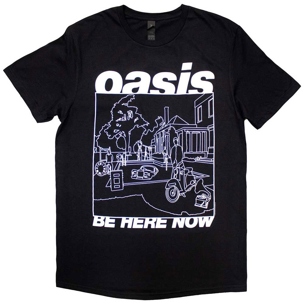 OASIS オアシス (10月 来日 記念 ) - Be Here Now Line Drawing / Tシャツ / メンズ 【公式 / オフィシャル】