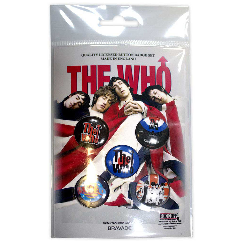 THE WHO ザ・フー (デビュー 60周年 ) - Target / 5個セット / バッジ 【公式 / オフィシャル】