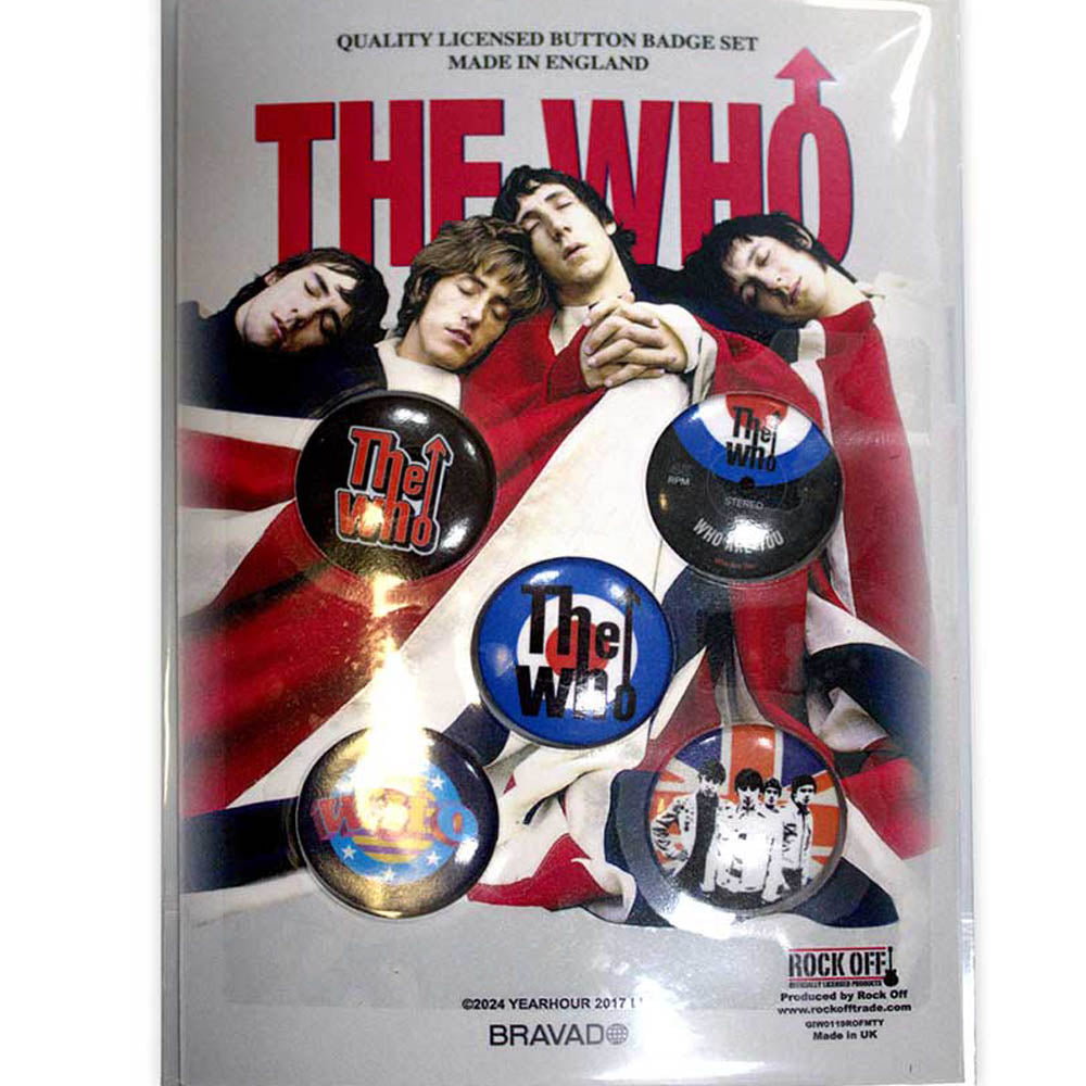 THE WHO ザ・フー (デビュー 60周年 ) - Target / 5個セット / バッジ 【公式 / オフィシャル】