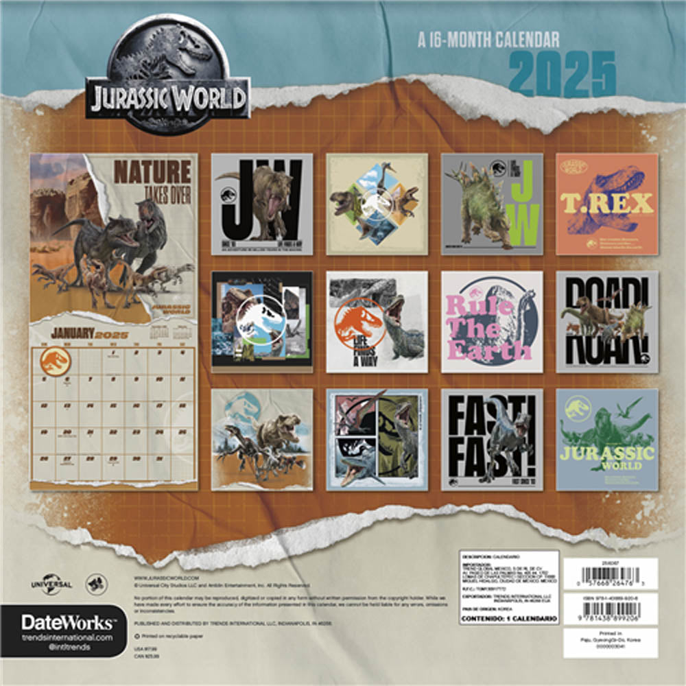 
                  
                    【廃番ラスト販売/特別価格】JURASSIC WORLD ジュラシックワールド (公開 10周年 ) - CALENDAR 2025 / カレンダー・ダイアリー
                  
                
