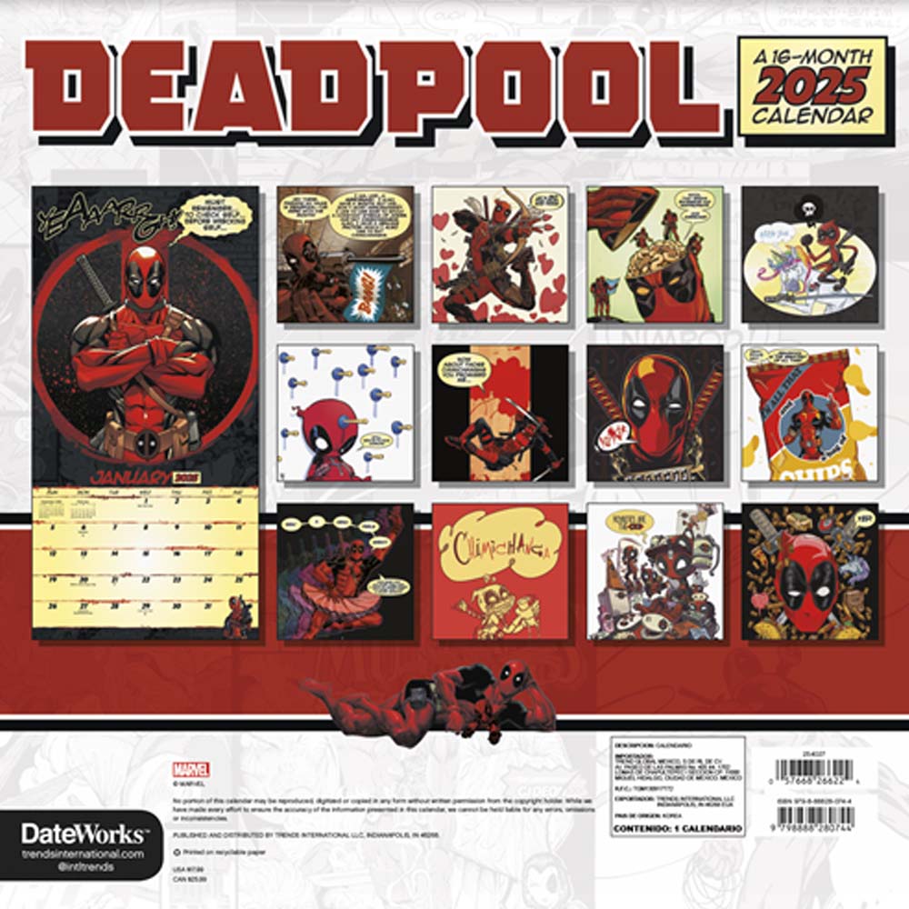 
                  
                    【廃番ラスト販売/特別価格】DEADPOOL デッドプール - CALENDAR 2025 / カレンダー・ダイアリー
                  
                