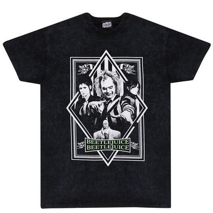 BEETLEJUICE ビートルジュース - BW Poster / Snow Wash / Tシャツ / メンズ 【公式 / オフィシャル】