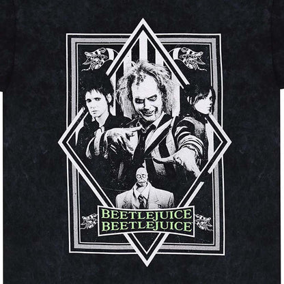 BEETLEJUICE ビートルジュース - BW Poster / Snow Wash / Tシャツ / メンズ 【公式 / オフィシャル】
