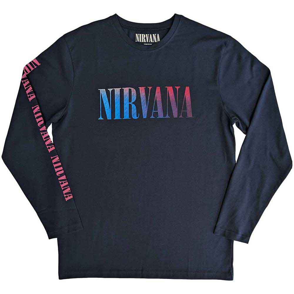 NIRVANA - Angelic Gradient / Back Print / Long Sleeves / Arm Print / T-Shirt / Men's