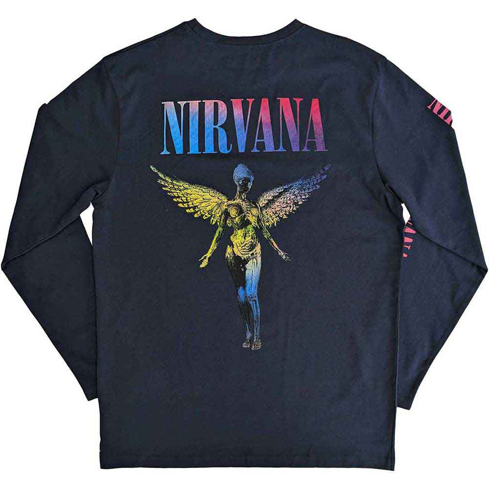 NIRVANA - Angelic Gradient / Back Print / Long Sleeves / Arm Print / T-Shirt / Men's