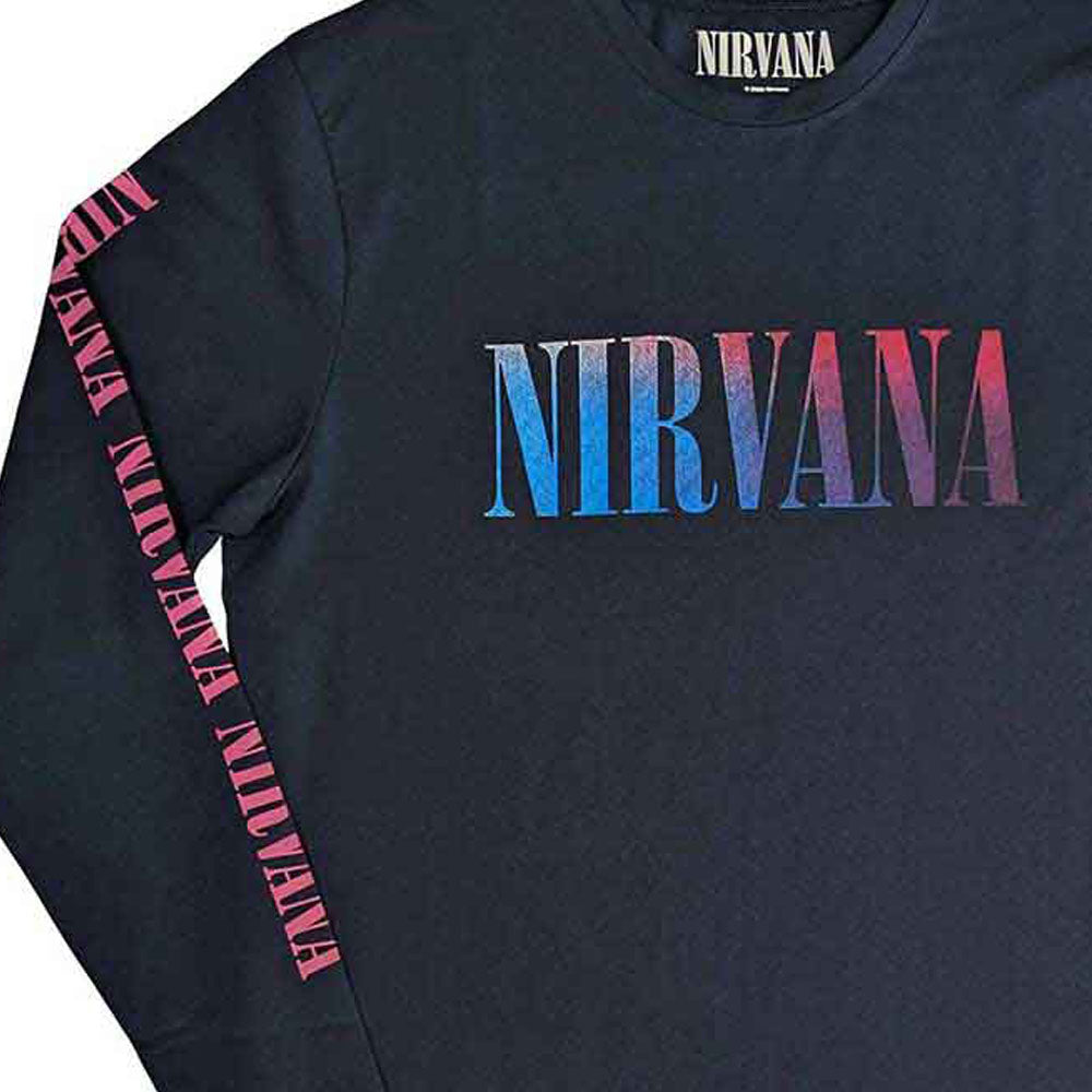 NIRVANA - Angelic Gradient / Back Print / Long Sleeves / Arm Print / T-Shirt / Men's