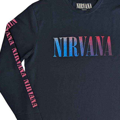 NIRVANA - Angelic Gradient / Back Print / Long Sleeves / Arm Print / T-Shirt / Men's