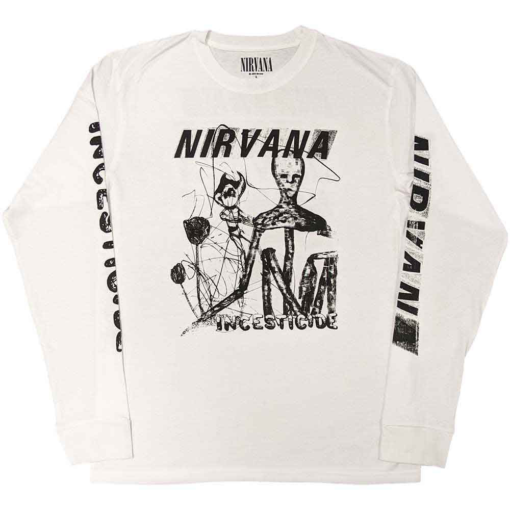 NIRVANA ニルヴァーナ (Nevermind 35周年 ) - Incesticide / バックプリントあり / 長袖 / アームプリントあり / Tシャツ / メンズ