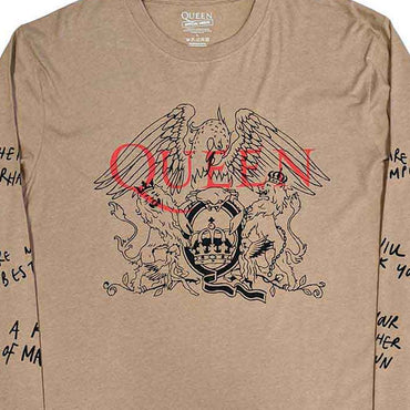 QUEEN クイーン (初来日50周年 ) - Handwritten / 長袖 / アームプリントあり / Tシャツ / メンズ 【公式 / オフィシャル】