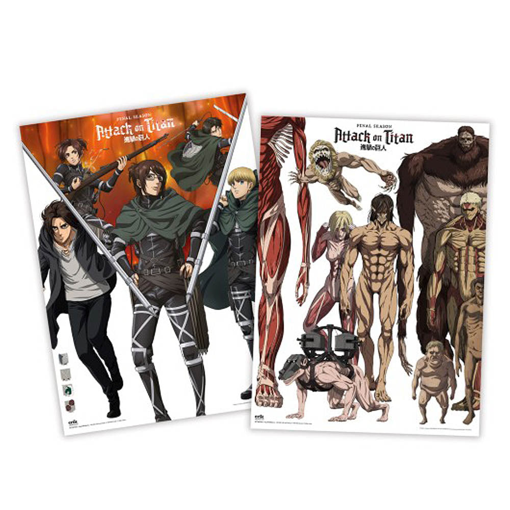 ATTACK ON TITAN 進撃の巨人 - SET MINIPOSTERS / 2枚セット / ポスター 【公式 / オフィシャル】