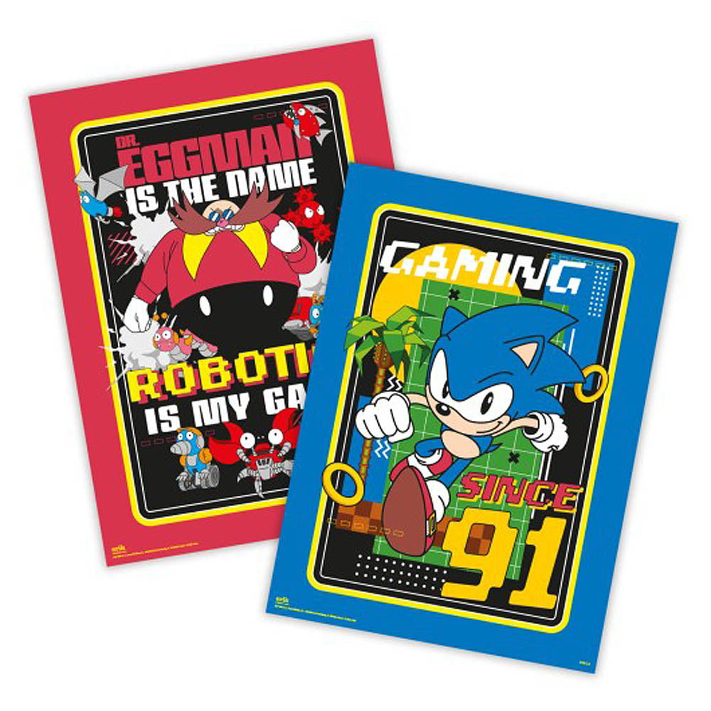 SONIC THE HEDGEHOG ソニックザヘッジホッグ - SET MINIPOSTERS / 2枚セット / ポスター 【公式 / オフィシャル】