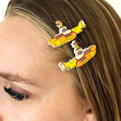 THE BEATLES ビートルズ (結成 65周年 ) - Yellow Submarine Hairclips / 2個セット / Disaster(U.K.ブランド) / ファッション雑貨 【公式 / オフィシャル】