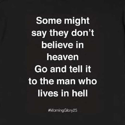 OASIS オアシス (10月 来日 記念 ) - Some Might Say Lyric / バックプリントあり / Tシャツ / メンズ 【公式 / オフィシャル】