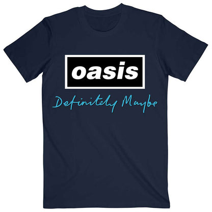 OASIS オアシス (10月 来日 記念 ) - Definitely Maybe Text Logo / Tシャツ / メンズ 【公式 / オフィシャル】