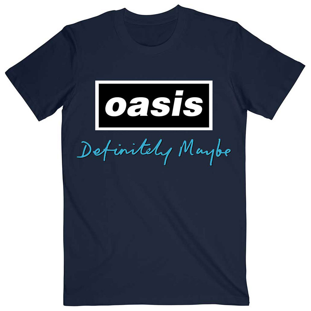 OASIS オアシス (10月 来日 記念 ) - Definitely Maybe Text Logo / Tシャツ / メンズ 【公式 / オフィシャル】