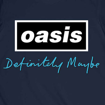 OASIS オアシス (10月 来日 記念 ) - Definitely Maybe Text Logo / Tシャツ / メンズ 【公式 / オフィシャル】