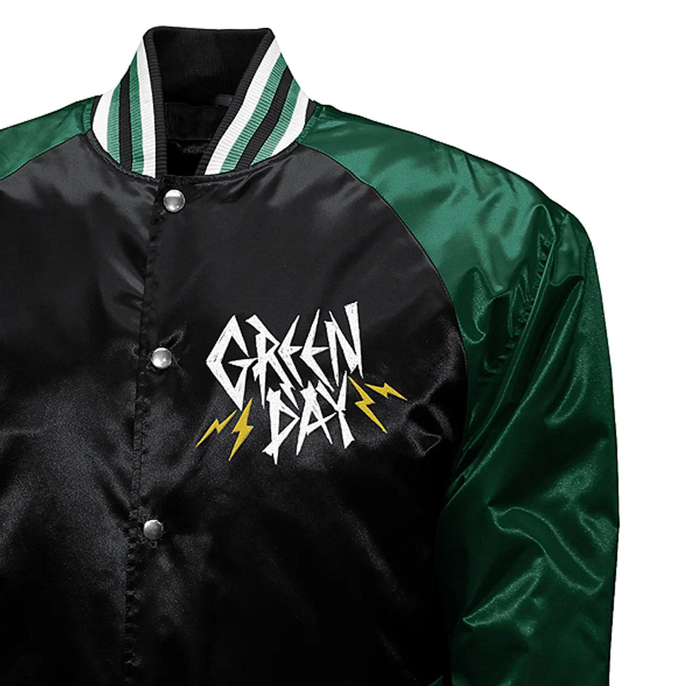 GREEN DAY グリーンデイ - LOGO Satin Jacket / バックプリントあり / アウター / メンズ
