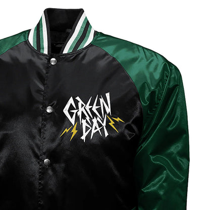 GREEN DAY グリーンデイ - LOGO Satin Jacket / バックプリントあり / アウター / メンズ