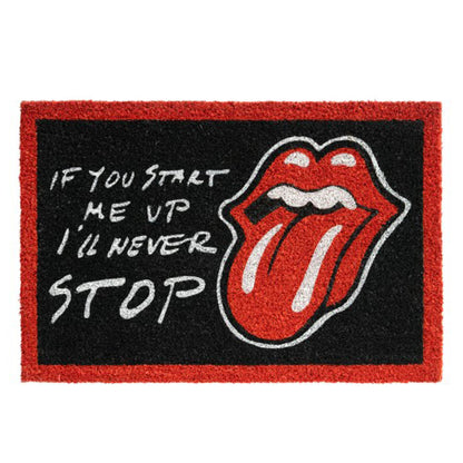 ROLLING STONES ローリングストーンズ (来日 35周年 記念 ) - IF YOU START ME UP I'LL NEVER STOP / ドアマット 【公式 / オフィシャル】