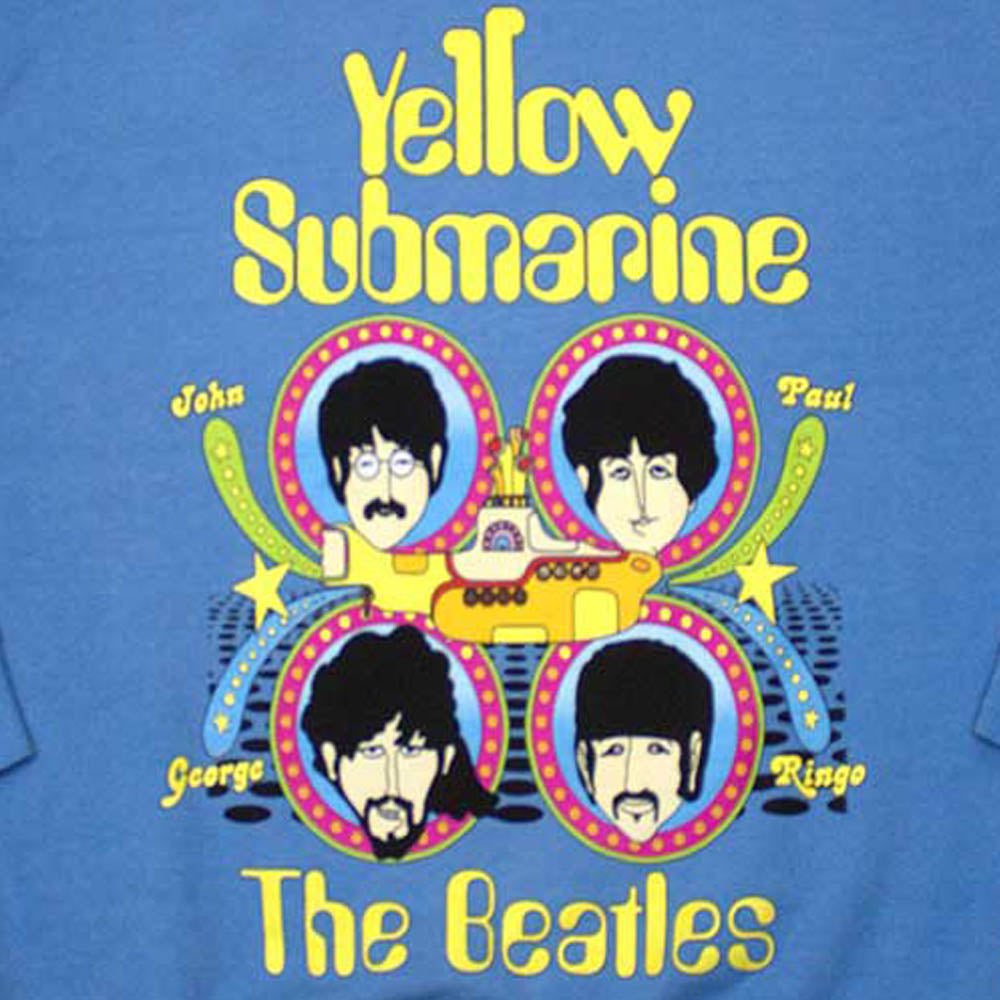 THE BEATLES (65th Anniversary) - Yellow Submarine Heads In Circles / Long Sleeve / Hoodie / Sweatshirt / Men's