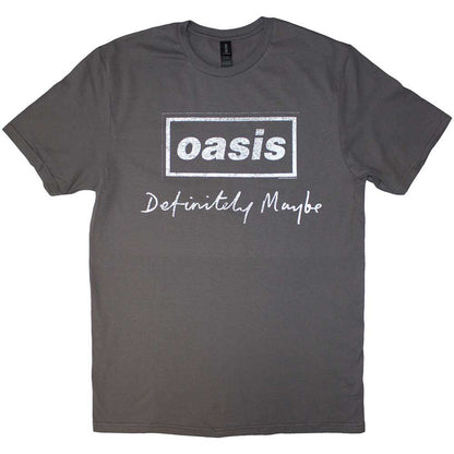 OASIS オアシス (10月 来日 記念 ) - Definitely Maybe Distressed Text Logo / Tシャツ / メンズ 【公式 / オフィシャル】