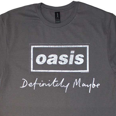 OASIS オアシス (10月 来日 記念 ) - Definitely Maybe Distressed Text Logo / Tシャツ / メンズ 【公式 / オフィシャル】