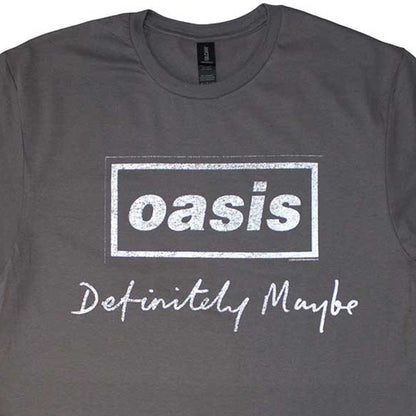 OASIS オアシス (10月 来日 記念 ) - Definitely Maybe Distressed Text Logo / Tシャツ / メンズ 【公式 / オフィシャル】