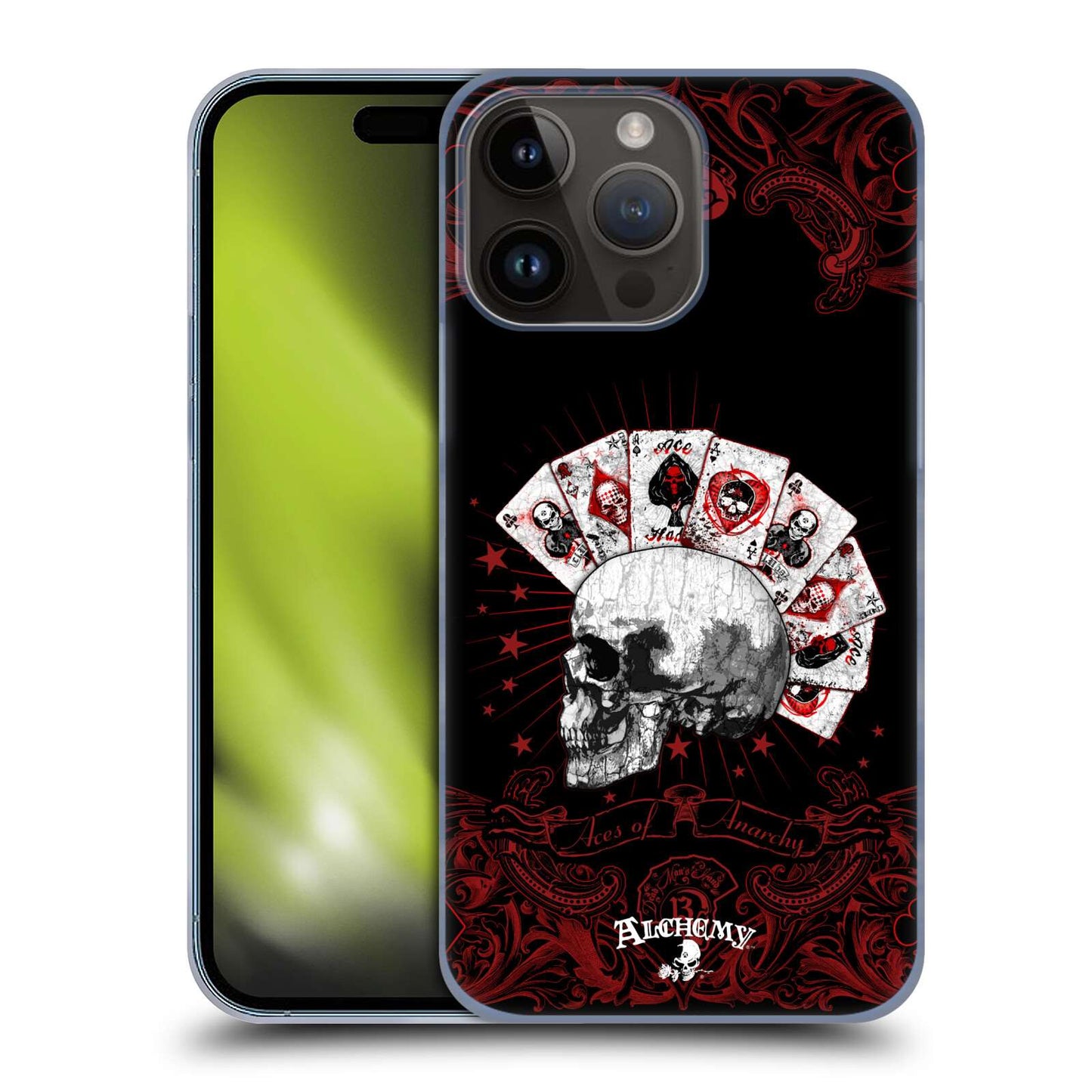 ALCHEMY GOTHIC アルケミーゴシック - Skull And Cards / Dead Man's Hand ハード case / Apple iPhoneケース 【公式 / オフィシャル】