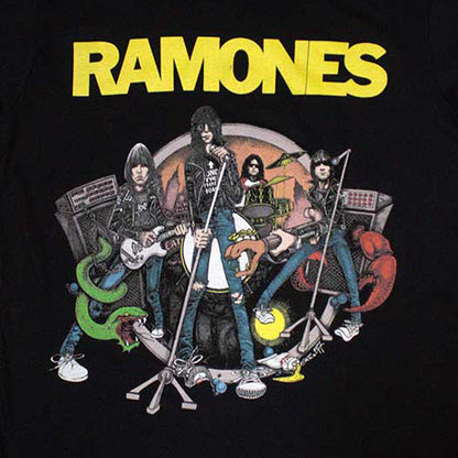 RAMONES ラモーンズ (来日 45周年 ) - Cartoon Band / Tシャツ / メンズ 【公式 / オフィシャル】