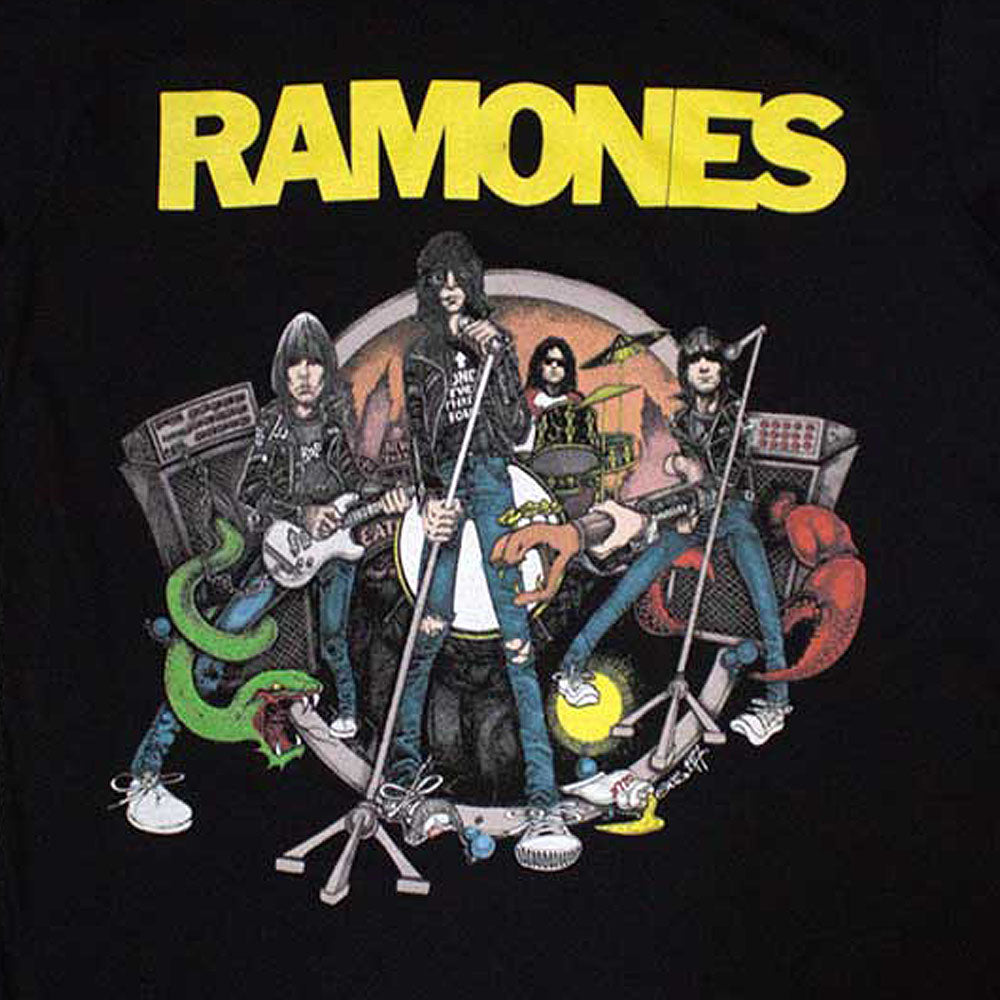 RAMONES ラモーンズ (来日 45周年 ) - Cartoon Band / Tシャツ / メンズ 【公式 / オフィシャル】