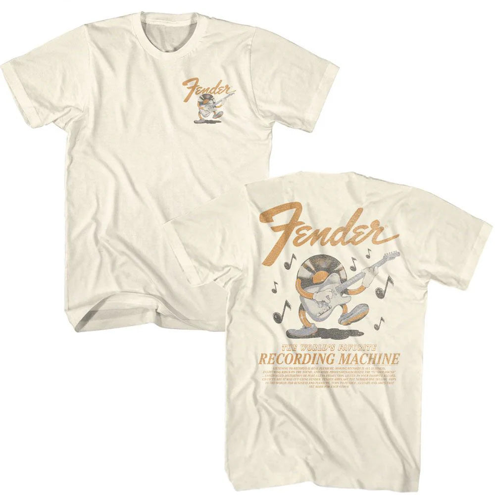 【予約商品】 FENDER フェンダー (設立 80周年 ) - RECORDING MACHINE / バックプリントあり / Tシャツ / メンズ 【公式 / オフィシャル】