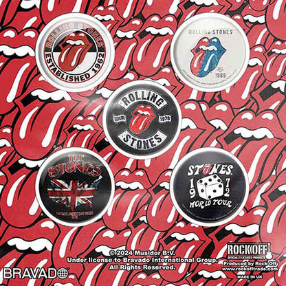 ROLLING STONES ローリングストーンズ (来日 35周年 記念 ) - Tour Collection / 5個セット / バッジ 【公式 / オフィシャル】