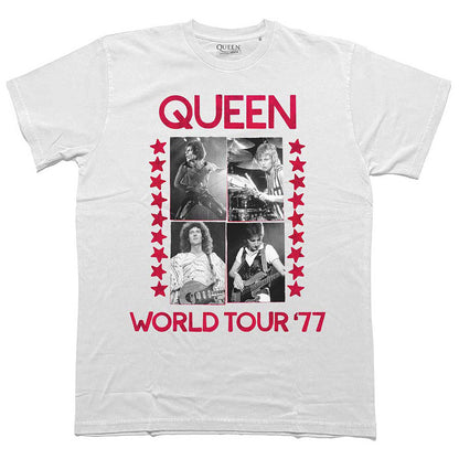 QUEEN クイーン (初来日50周年 ) - World Tour 77 / Tシャツ / メンズ 【公式 / オフィシャル】